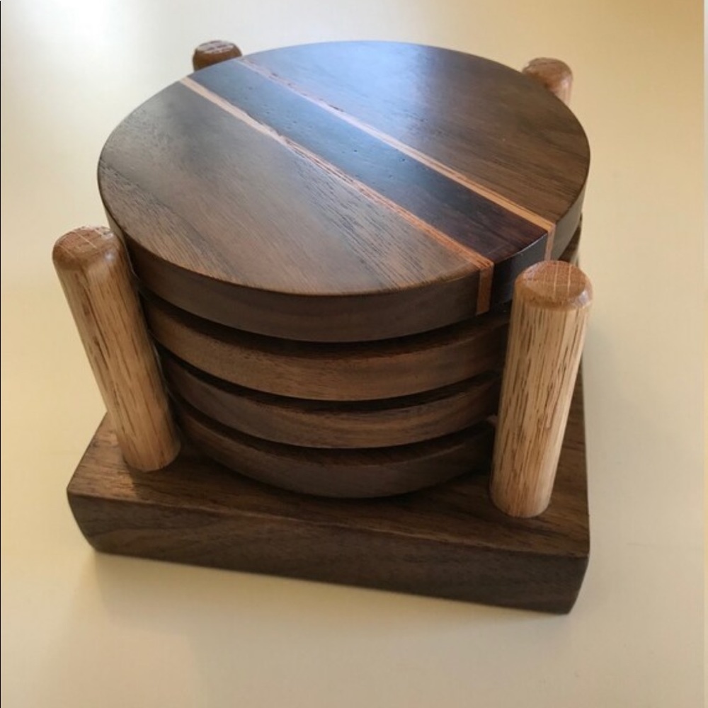 Last set!!- Real wood handmade coaster set - Picture 3 of 5